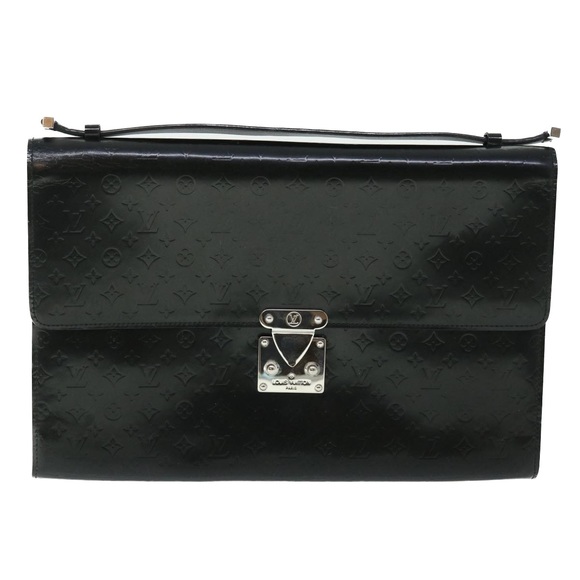 LOUIS VUITTON Monogram Mini Glace Anushka GM Hand Bag Black M92229 Auth bs7711 - Picture 13 of 16